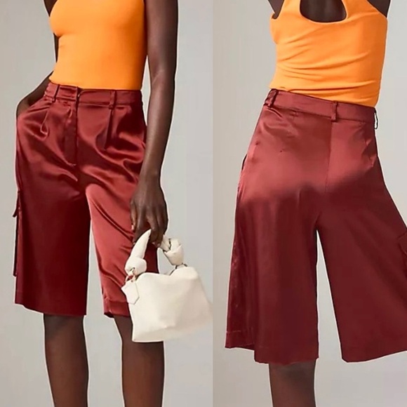 Anthropologie Pants - Anthropologie Hutch Satin Cargo Shorts